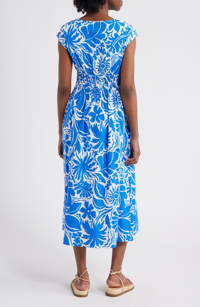 Rails Roxanne Print Midi Dress, Alternate, color, Blue Riviera