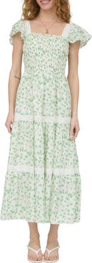 AUGUST SKY Tiered Midi Dress