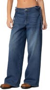 EDIKTED Katt Lace Up Baggy Jeans