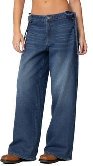 EDIKTED Katt Lace Up Baggy Jeans