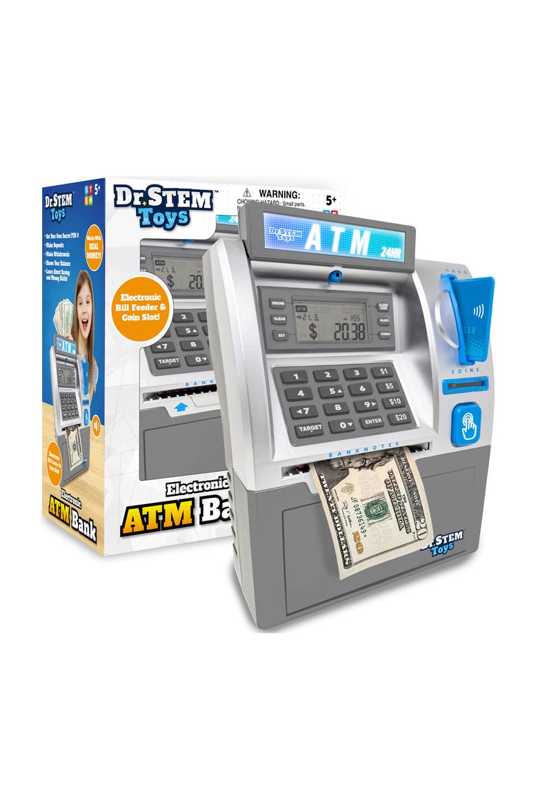 Electronic Atm Bank Real Money Savings Piggy Bank Toy, Main, color, Multicolored