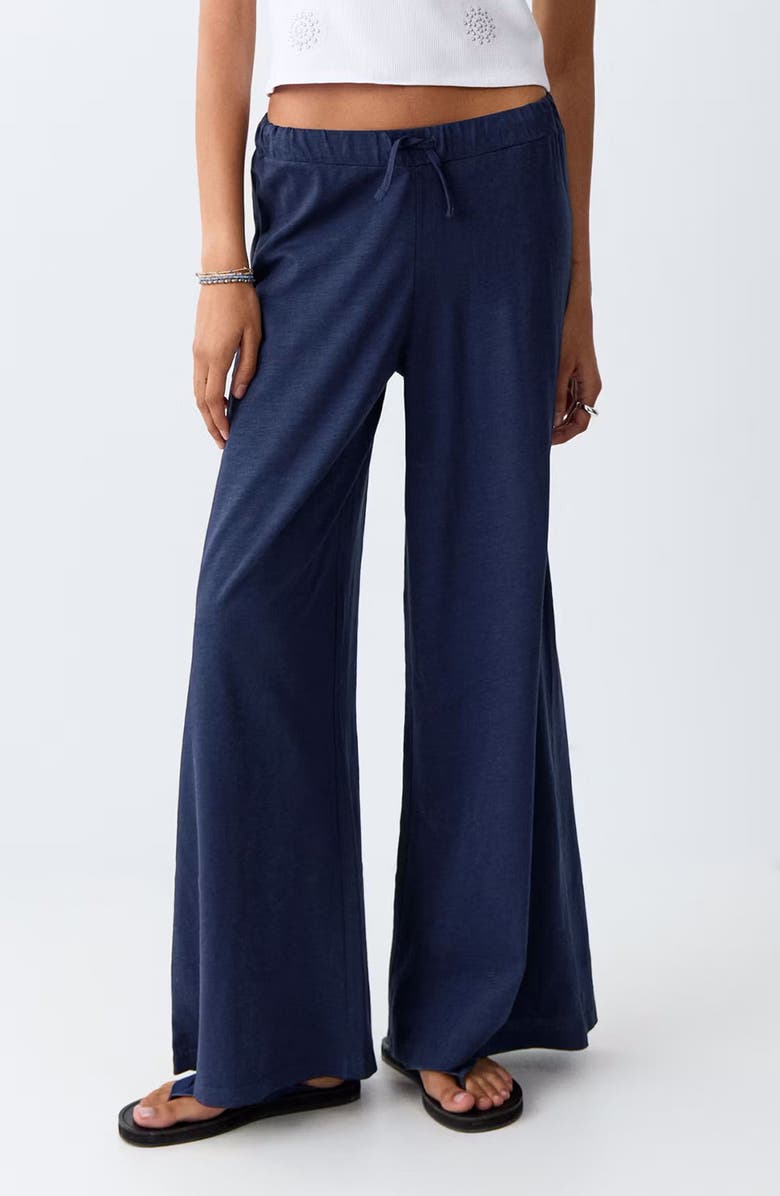 MANGO TEEN <p>Kids' Straight Leg Cotton Jersey Trousers</p>, Main, color,