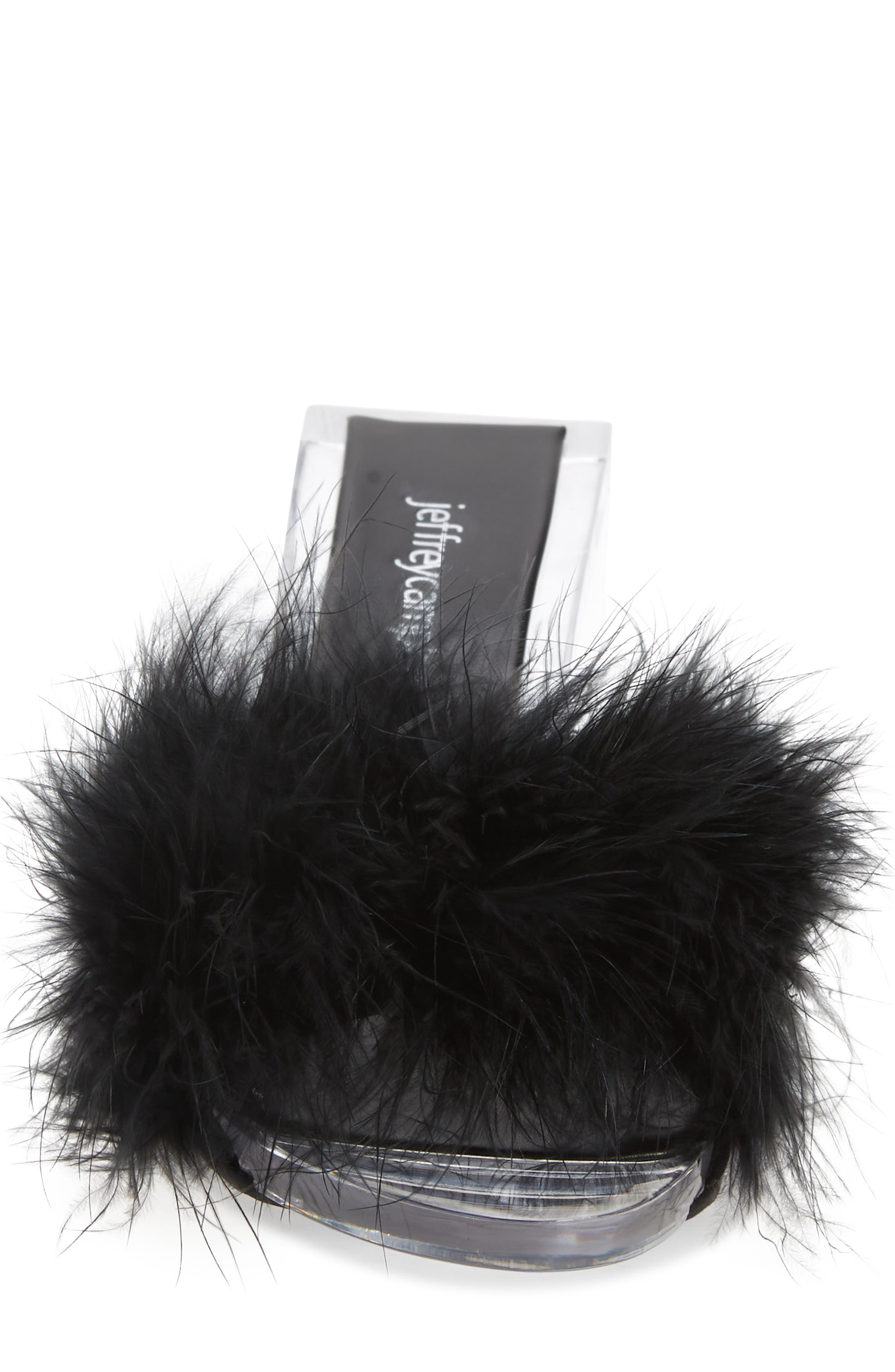 Jeffrey Campbell Luxuries Feather Sandal, Alternate, color, 