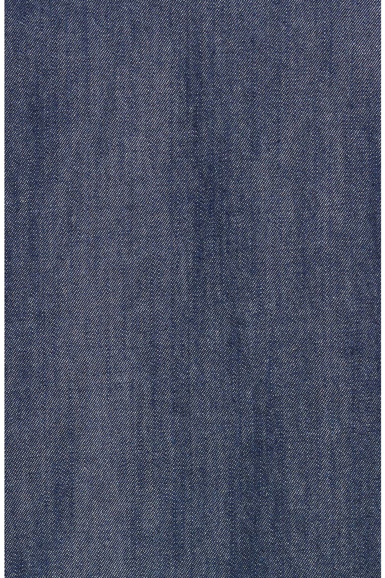 Curved Front Organic Cotton Denim Jacket, Alternate, color, DARK INDIGO