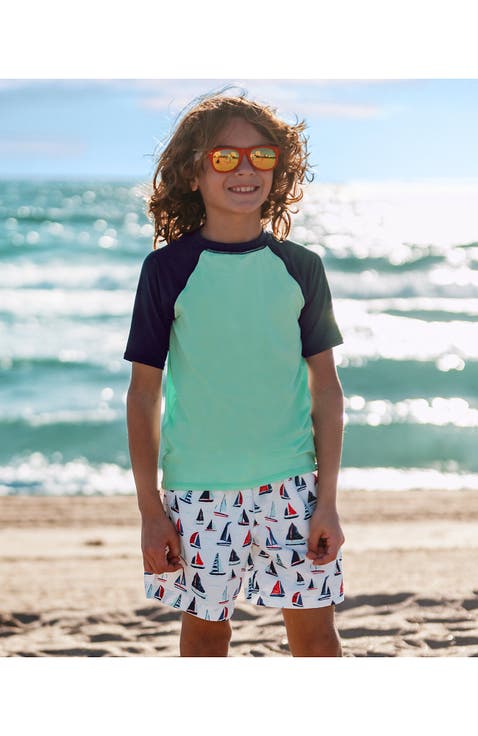 Boys Print Swim Trunks
