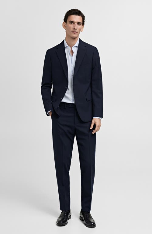 Mango Slim Fit Microprint Cotton Twill Button-up Shirt In Sky Blue