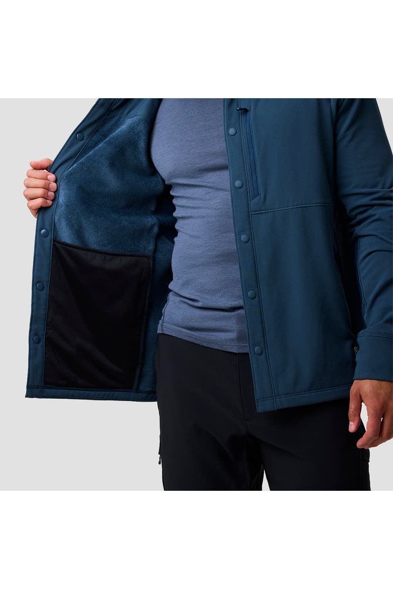 Destination Softshell Fleece Snap-Up Shirt - Men's, Alternate, color, Midnight Blue