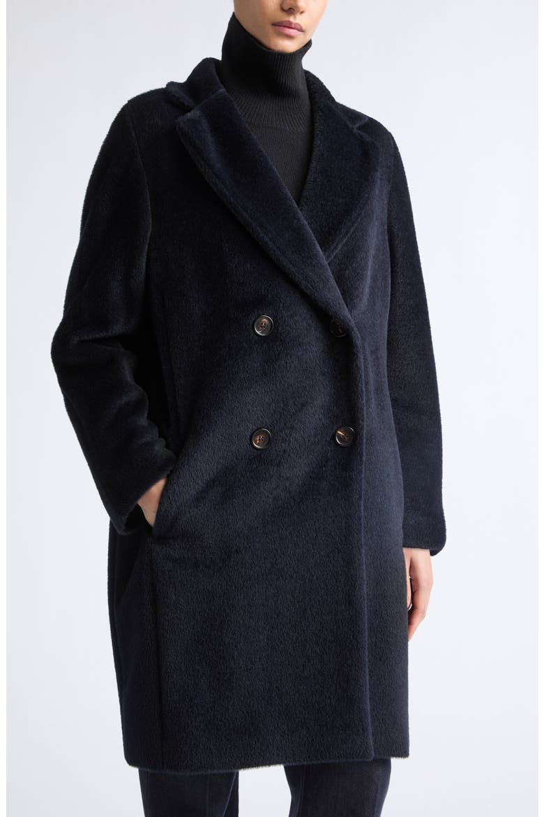 Roseto Alpaca & Wool Coat, Alternate, color, MIDNIGHT BLUE