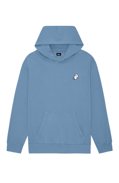 Mens Ghost Midweight Fleece Relaxed Hooded Sweatshirt