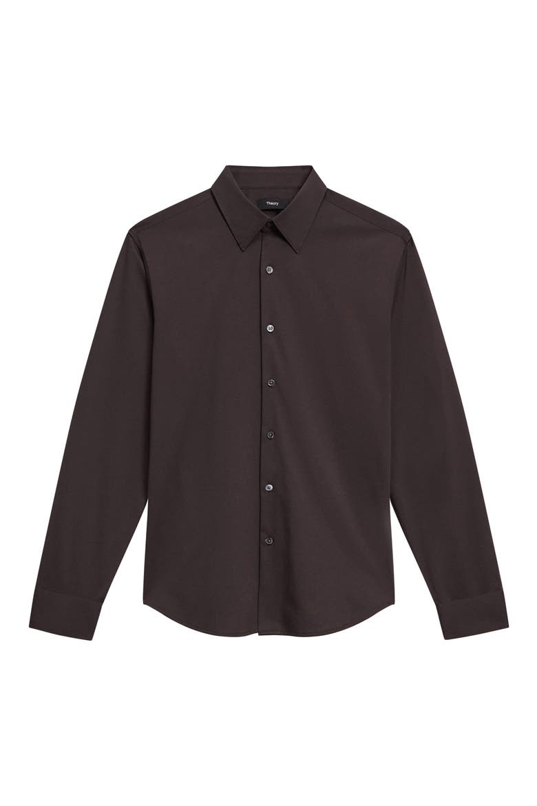 Sylvain ND Structure Knit Button-Up Shirt, Alternate, color, HICKORY-SPF