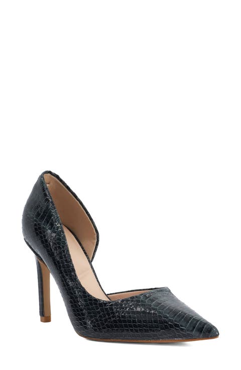 Dividing Croc Embossed d'Orsay Pump