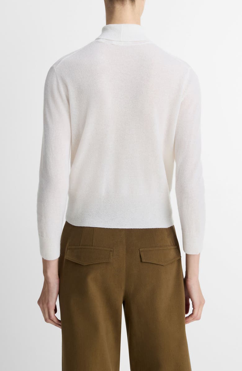 Vince Cashmere & Silk Mock Neck Sweater, Alternate, color, Off White