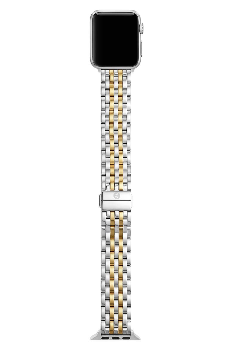 20mm Apple Watch® Bracelet Watchband, Alternate, color, SILVER/GOLD