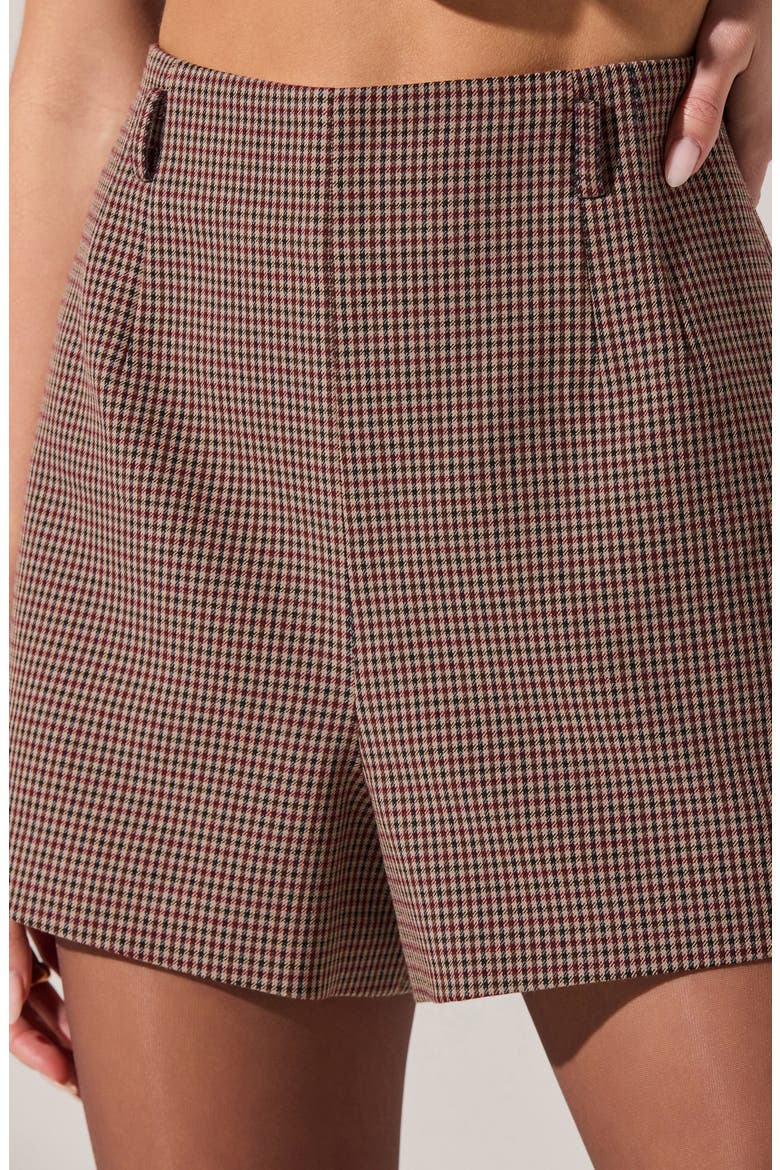 Gisselle Plaid Shorts, Alternate, color, BROWN WINE PLAID