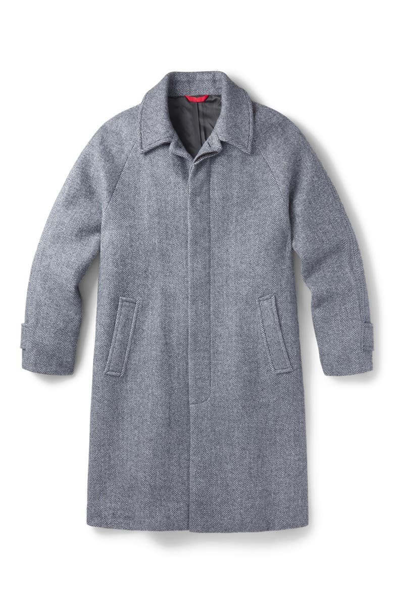 Aubin Dawes Wool Blend Overcoat, Alternate, color, Grey Herringbone