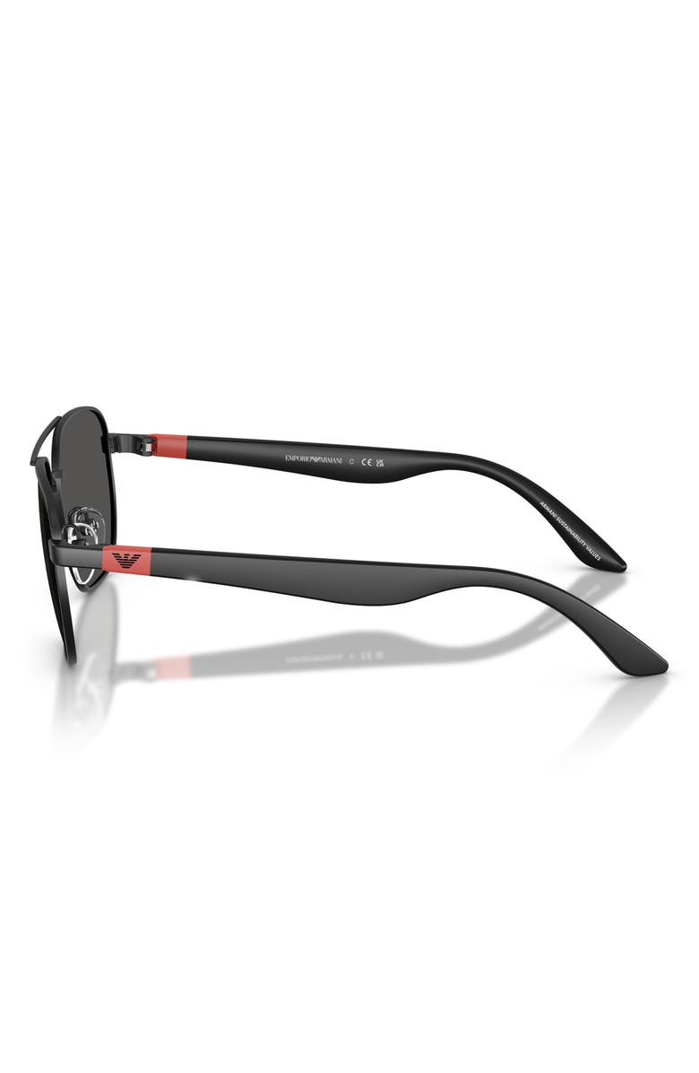 Emporio Armani Kids' 51mm Square Sunglasses, Alternate, color, Matte Black / Dark Grey