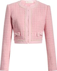LoveShackFancy Ralphette Tweed Crop Jacket