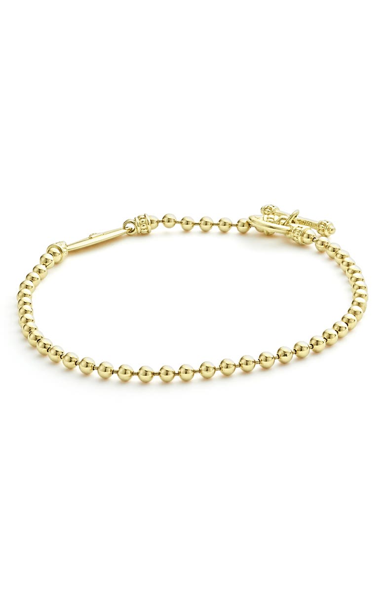 LAGOS Signature Caviar Ball Chain Bracelet, Main, color,