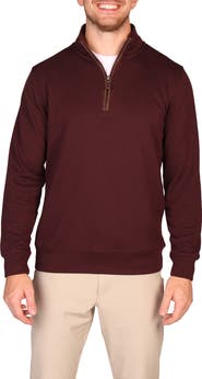 TailorByrd Rib Knit Quarter Zip Pullover
