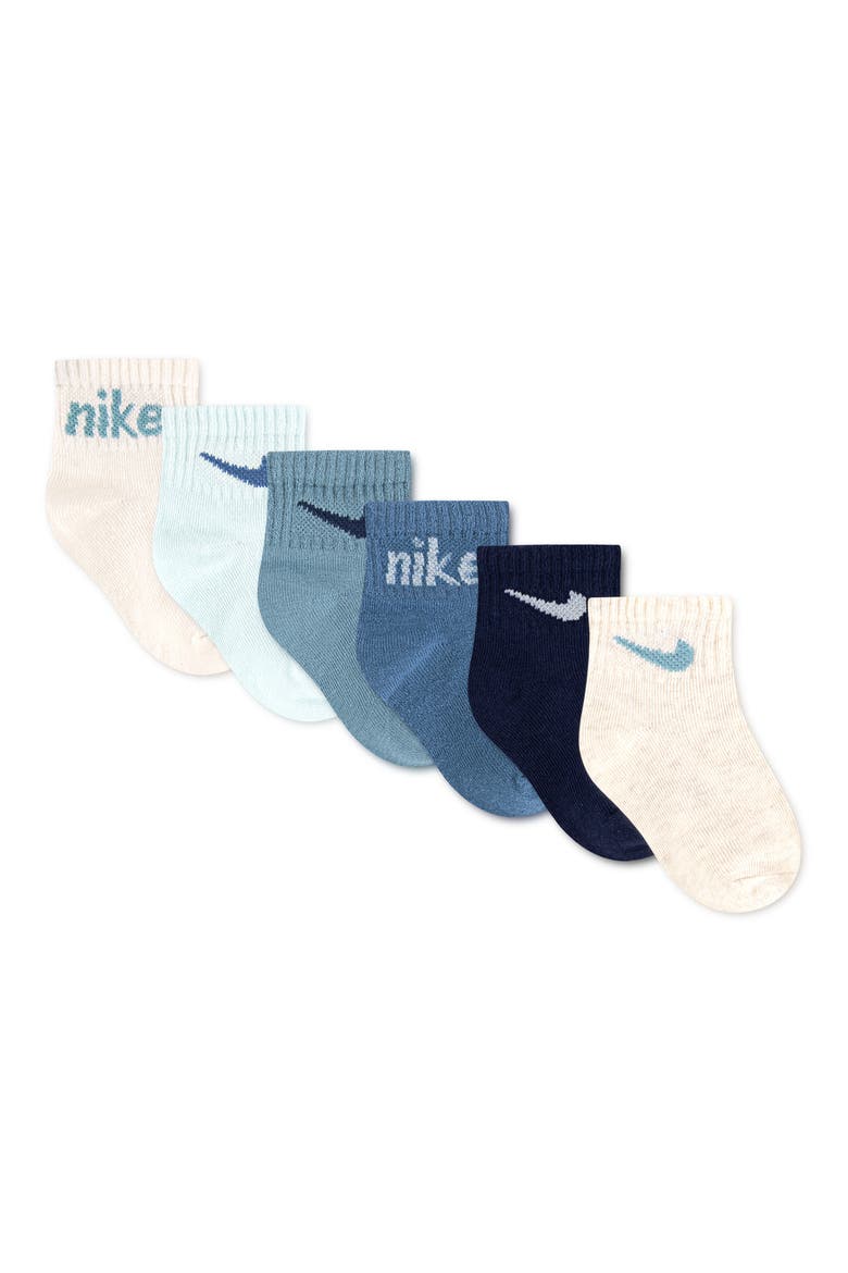 Everyone From Day One 6-Pack Socks, Alternate, color, G25GLACIER