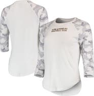 CONCEPTS SPORT Women's Concepts Sport White/Gray LAFC Composite 3/4-Sleeve Raglan Top