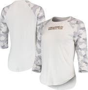 CONCEPTS SPORT Women's Concepts Sport White/Gray LAFC Composite 3/4-Sleeve Raglan Top