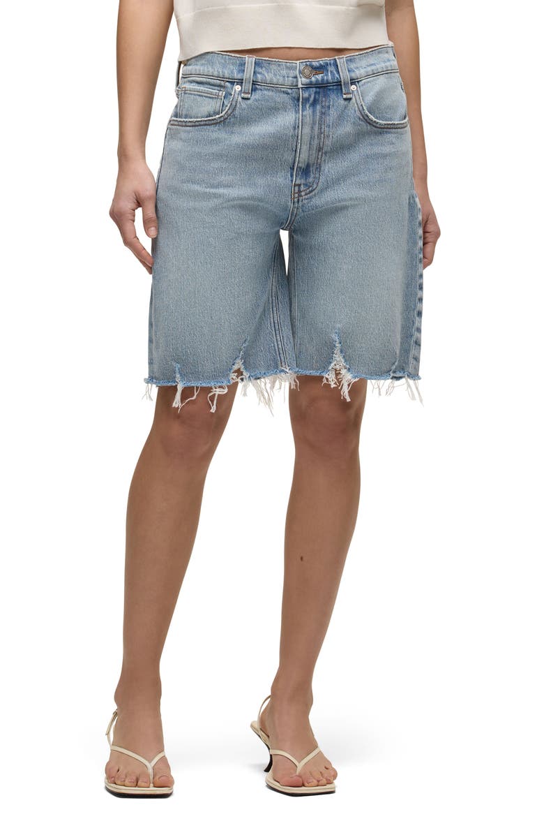 Hudson Jeans London Low-Rise Long Shorts, Main, color, Blue Eyes