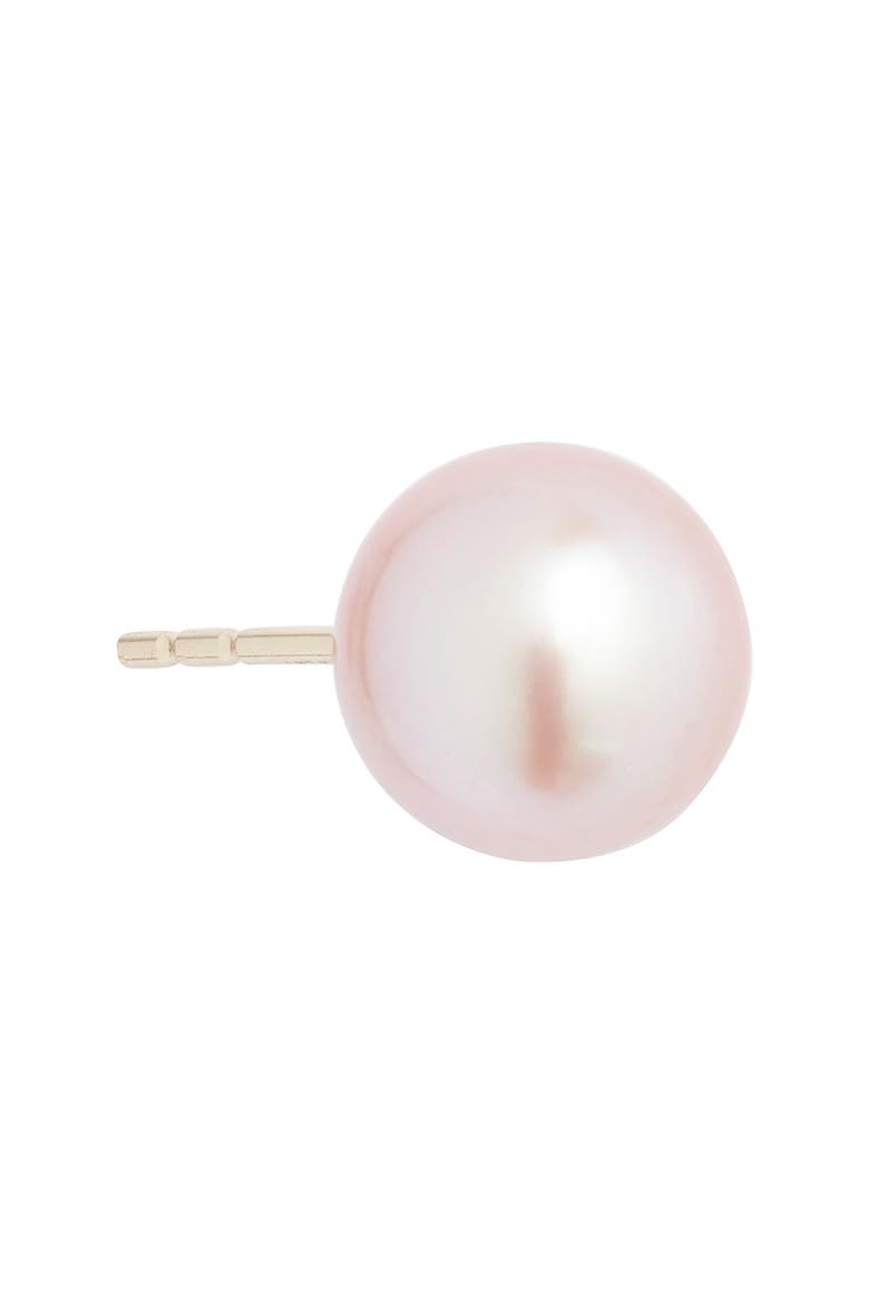 Freshwater Blush Pearl Stud Earrings, Alternate, color, BLUSH- 14K YELLOW GOLD