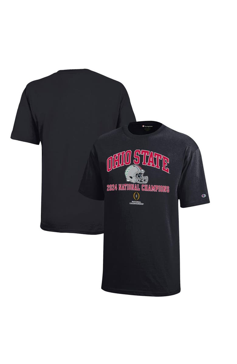 Champion Youth Champion  Black Ohio State Buckeyes College Football Playoff 2024 National Champions T-Shirt, Main, color, 