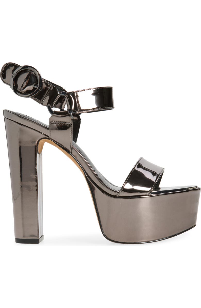 DKNY Shila Platform Sandal, Alternate, color, Dark Gunmetal