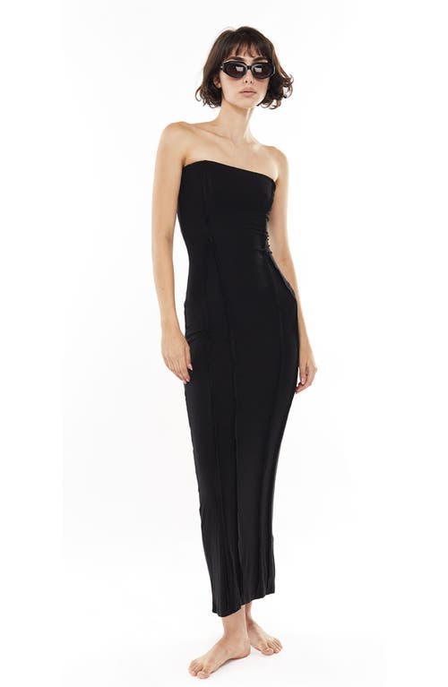 Mother Of All Papper Strapless Maxi Dress In Black