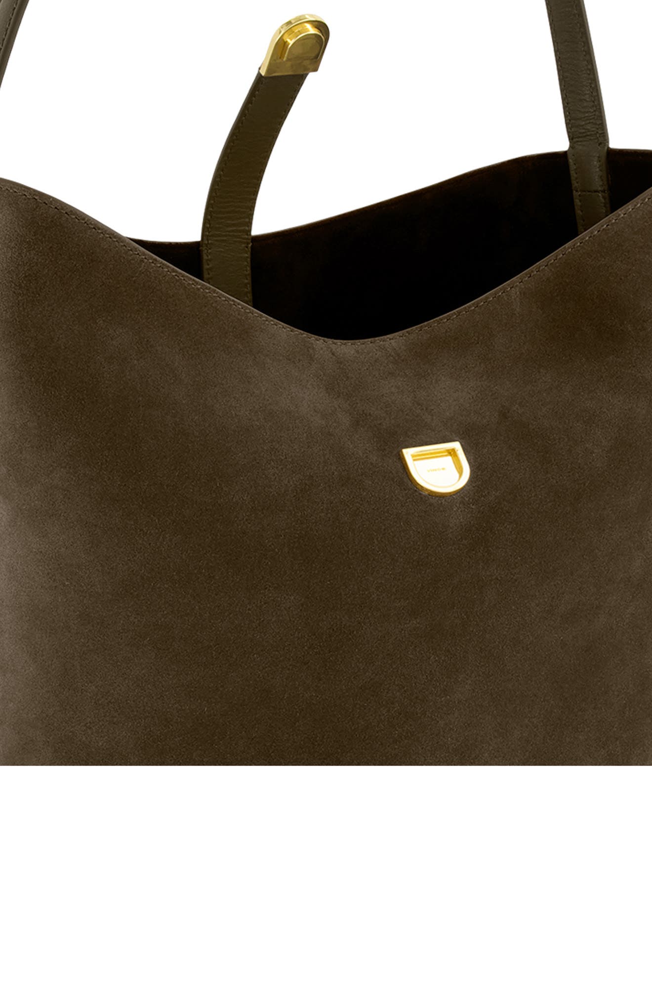 Eris Medium Leather Bucket Bag, Alternate, color, MOSS OCHRE