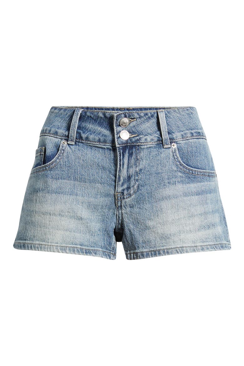 Flap Pocket Denim Shorts, Alternate, color, LIGHT BLUE