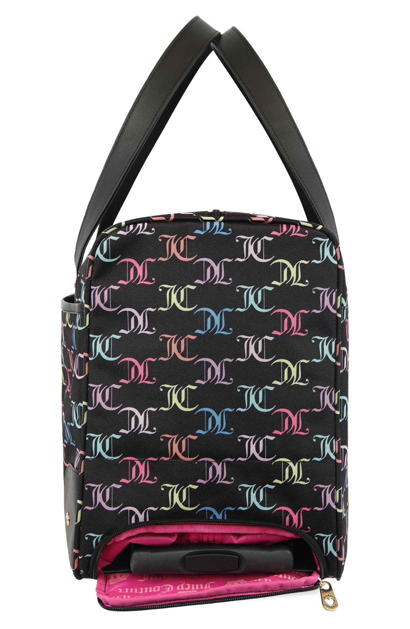 Sahara Rolling Duffle Bag, Alternate, color, BLACK MULTI JC TILE
