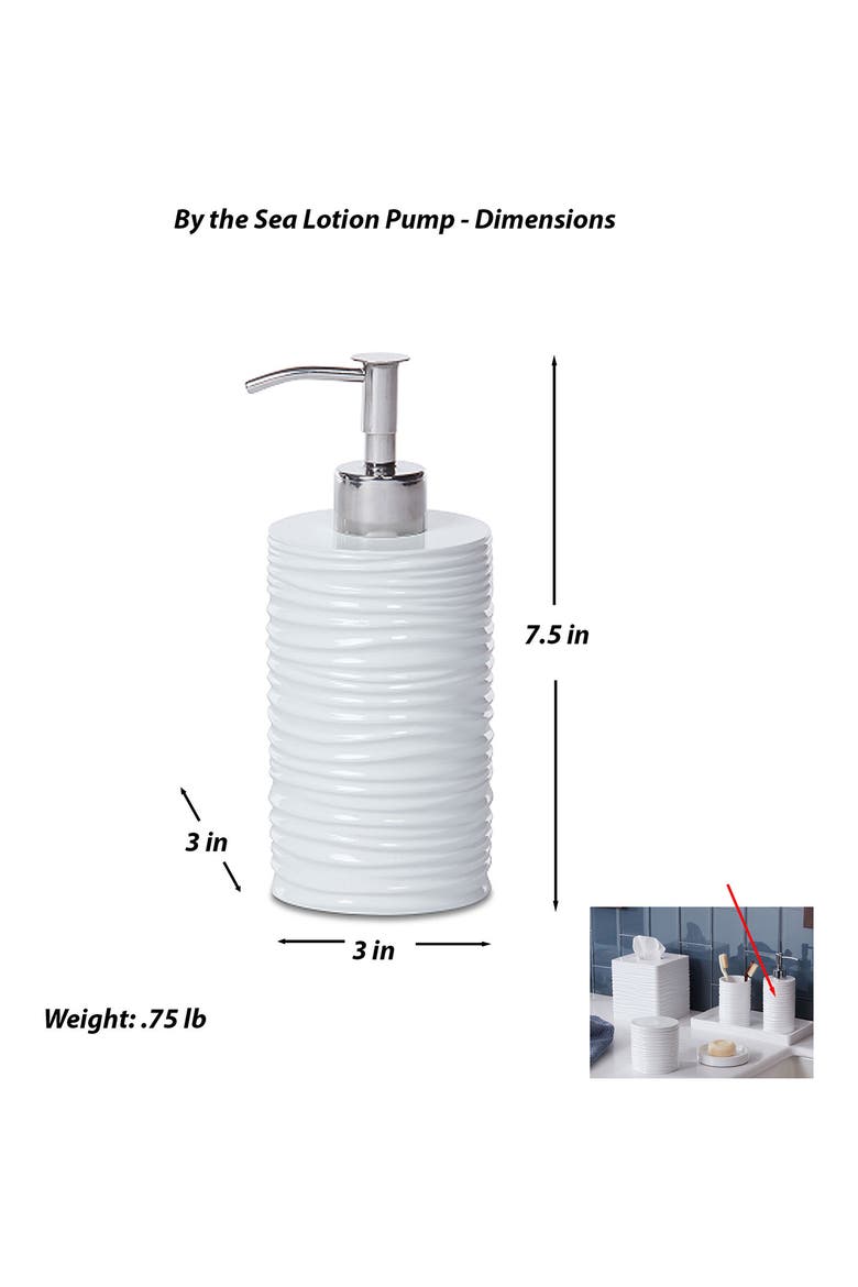 By the Sea 3-Piece Bathroom Accessories Set, Alternate, color, WHITE
