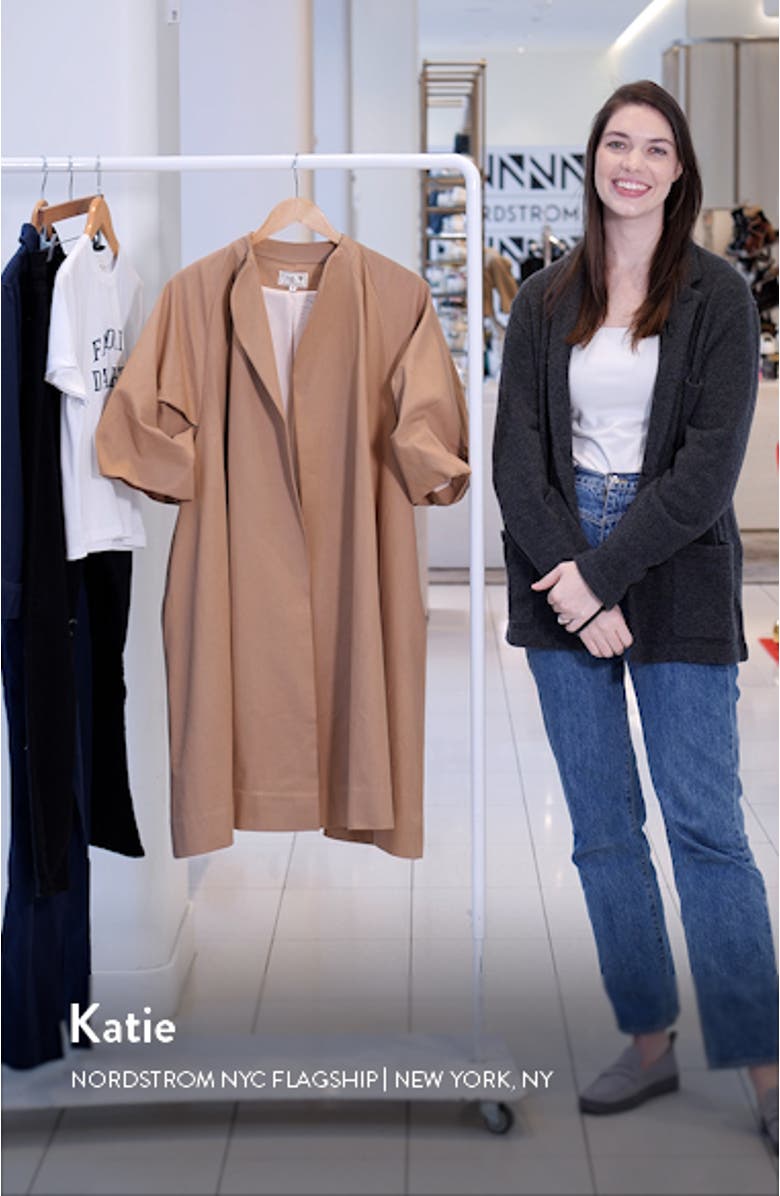 Josephine Gathered Sleeve Cotton Coat, sales video thumbnail