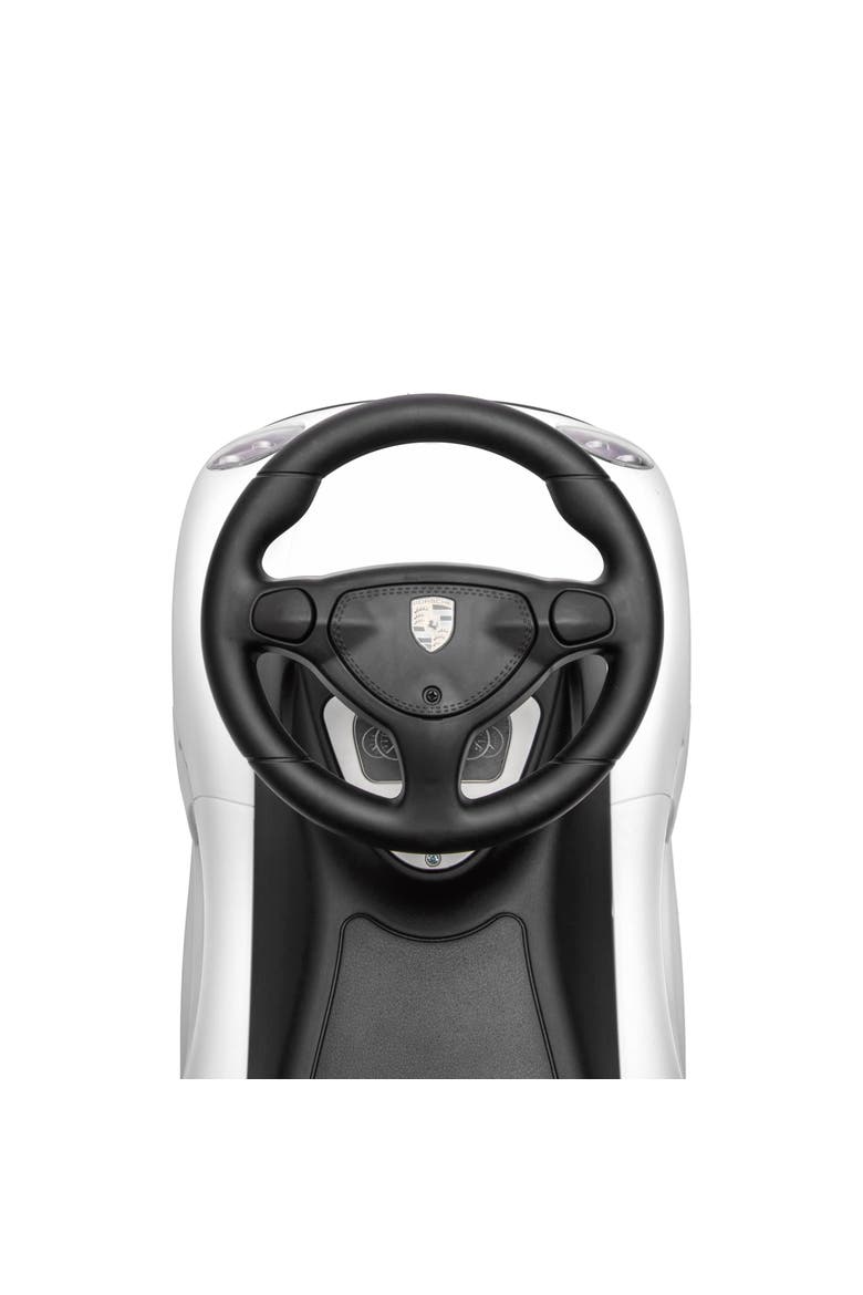 Officially Licensed Porsche 911 Carrera GT Foot-to-Floor Ride-On Car for Toddlers 1-5, Horn, Light, Storage, Black, Alternate, color, WHITE