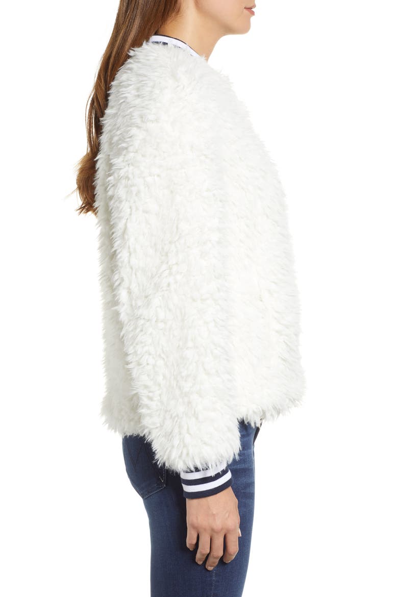 Chillout Faux Fur Jacket, Alternate, color, WHITE