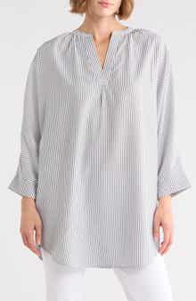 Renee C Pinstripe Tunic Top