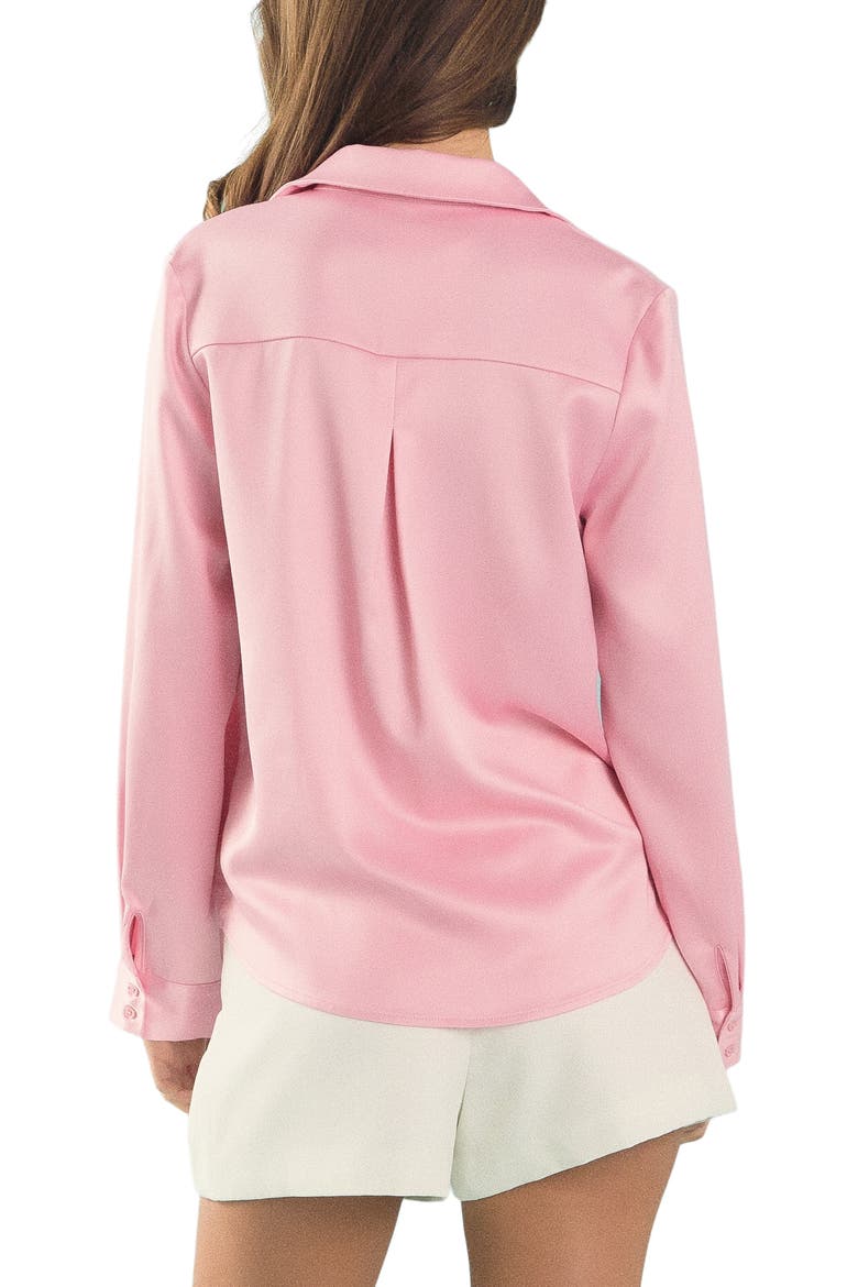 Satin Wrap Shirt, Alternate, color, BABY PINK