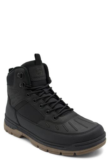 Polar Range Huson Faux Leather Boot In Black
