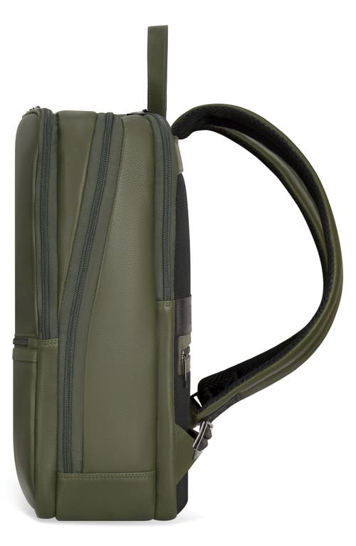 Champs Onyx Leather Backpack In Khaki