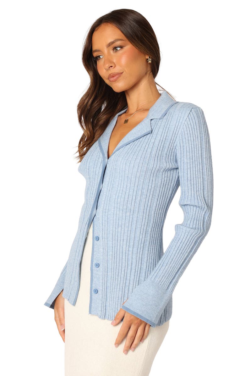 Petal & Pup Florence Notched Collar Cardigan, Alternate, color, Blue