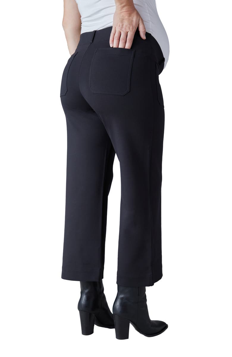 Ingrid & Isabel Crop Wide Leg Maternity Pants, Alternate, color,