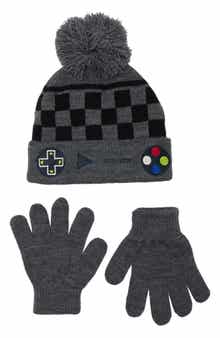 Kids' Gamer Beanie & Gloves Set