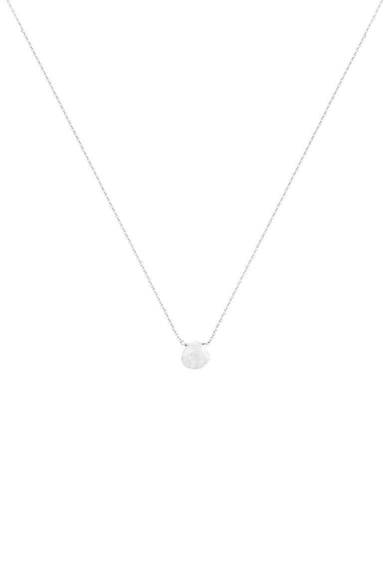 Gemma Dainty Gemstone Necklace Trendy Minimalist, Main, color, White Moonstone