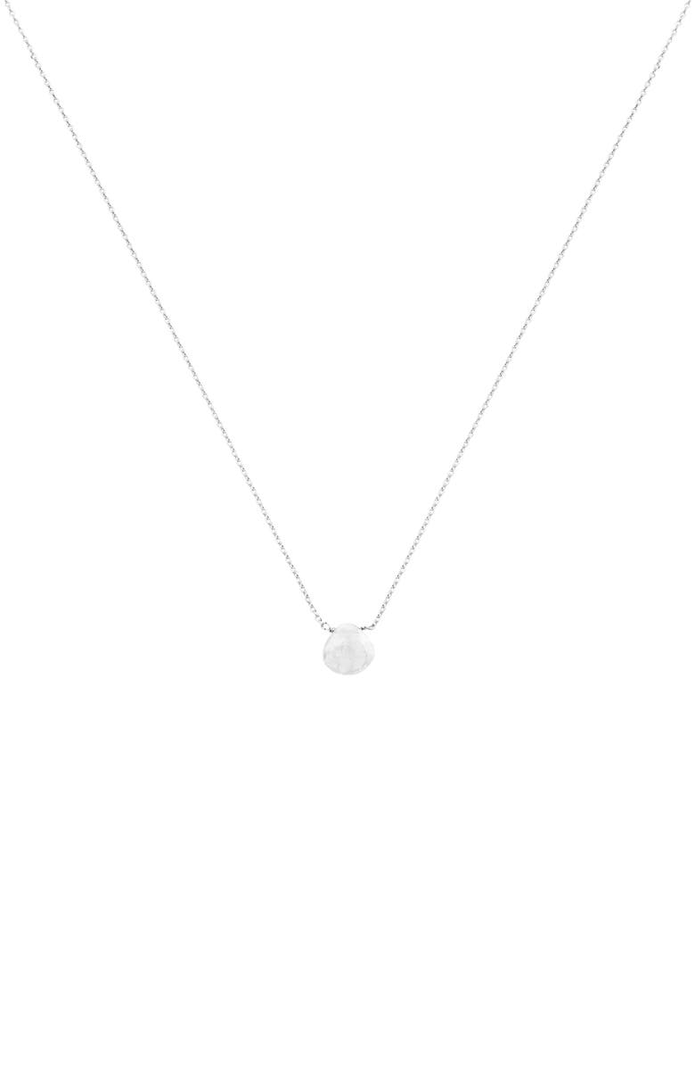 Bearfruit Jewelry Gemma Dainty Gemstone Necklace Trendy Minimalist, Main, color, White Moonstone