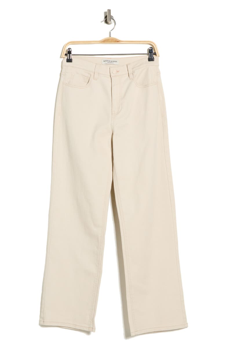 Scotch & Soda The Flow High Waist Straight Leg Jeans, Alternate, color, Ecru