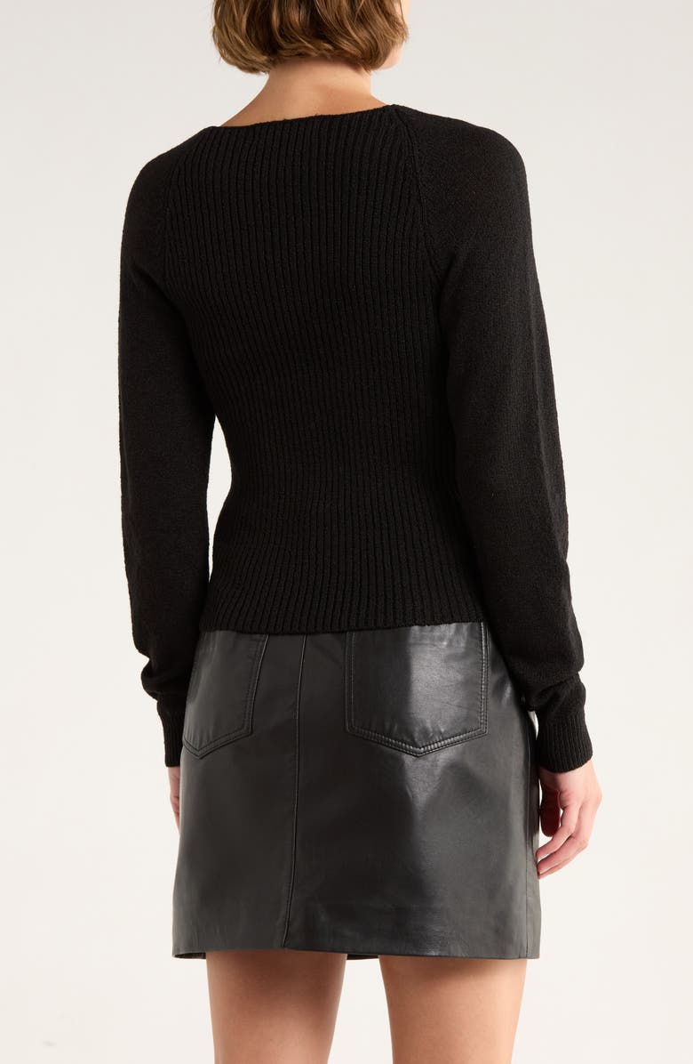 ASTR the Label Asymmetric Neck Sweater, Alternate, color, Black