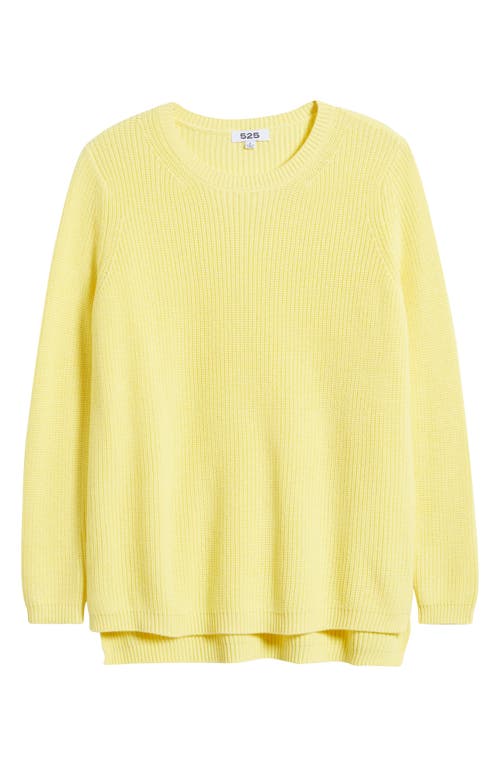 Shop 525 Emma High-low Sweater In Lemon Meringue